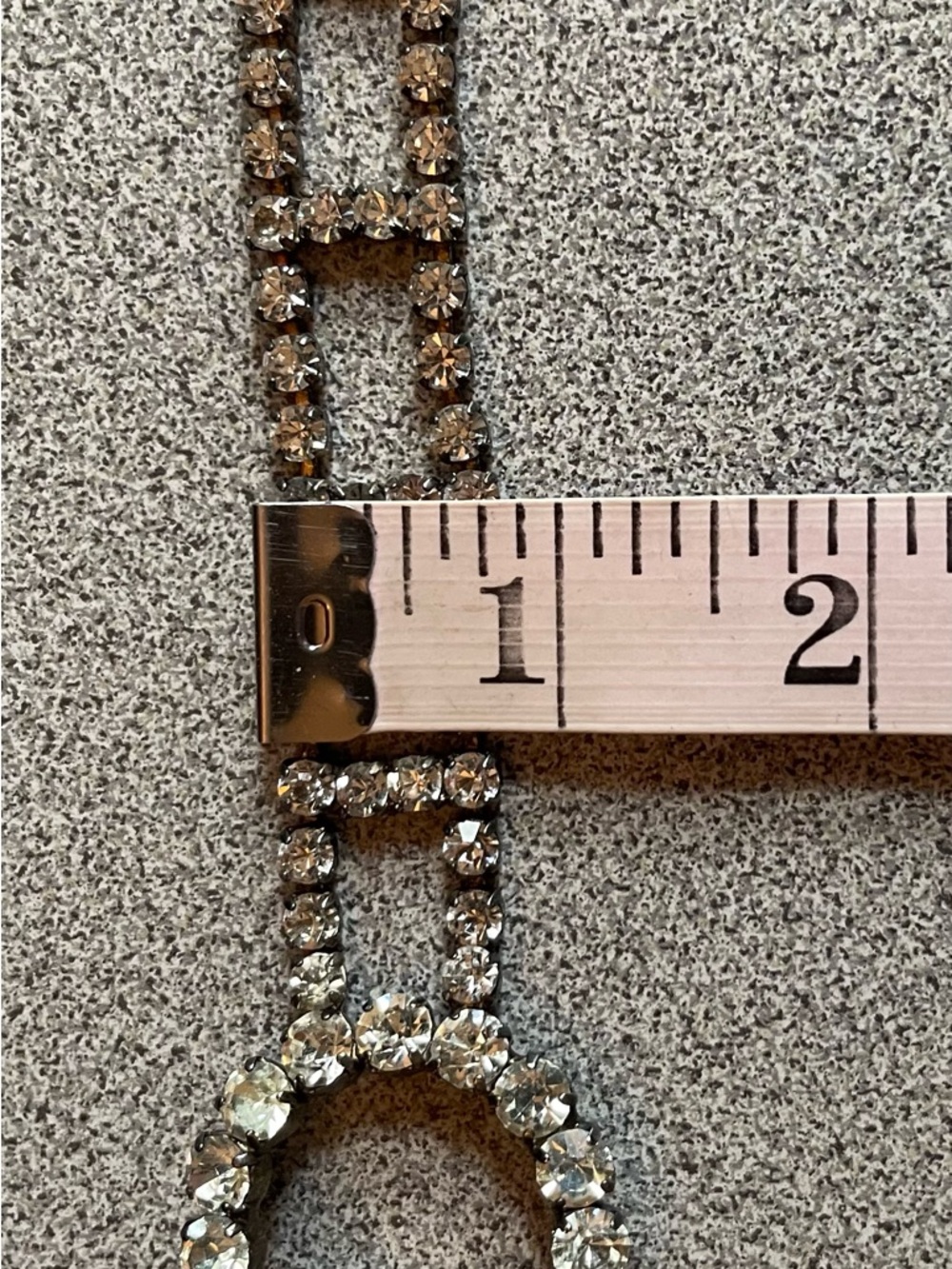 Vintage Crystal Rhinestone Circle Link Waist Chain Belt - Silver - Picture 11 of 11